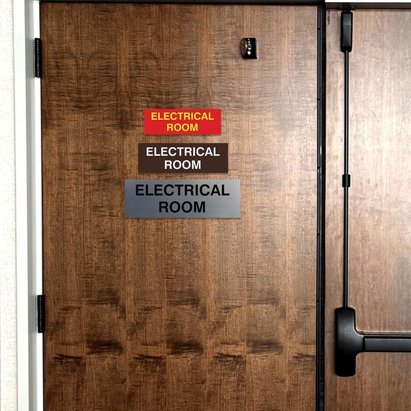 All Quality Basic Electrical Room Sign | Durable Construction | Building Safety - Silver - Small (1 Pack) - Image 4